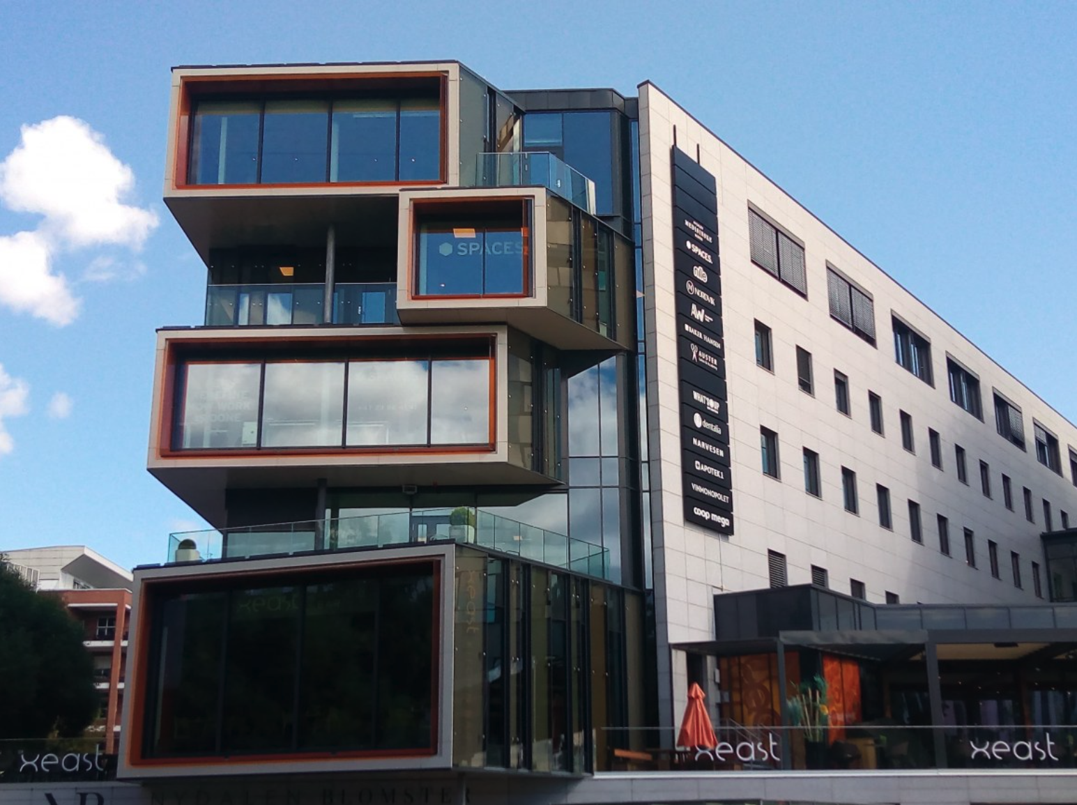 Fasade av kontorbygg på Nydalen